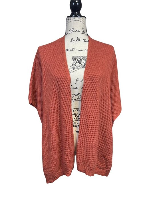 LOFT Sweaters - Loft Open Front Rust Orange Cardigan XS/S Lightweight Knit Women’s Layering Swea